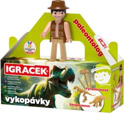 Efko IGRÁČEK Paleontolog figurka dino vykopávky Tyranosaurus a Stegosaurus