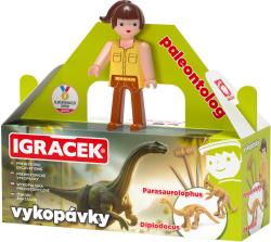 Efko IGRÁČEK Paleontoložka figurka dino vykopávky Parasaurolophuse a Diplod