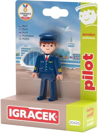 Efko IGRÁČEK Pilot povolání set figurka kloubová s doplňky Efko IGRÁČEK Pilot povolání set figurka kloubová s doplňky