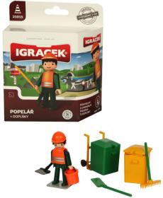 Efko IGRÁČEK Popelář povolání set figurka s doplňky v krabičce