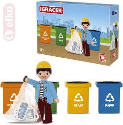 Efko IGRÁČEK Třídíme odpad set figurka s doplňky (stavebnice)