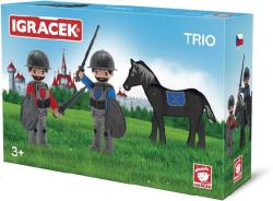 Efko IGRÁČEK TRIO Dva rytíři a černý kůň v krabičce (stavebnice)