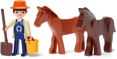 Efko IGRÁČEK TRIO Farma set figurka kloubová + 2 koně