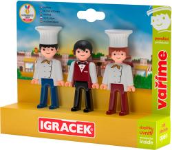 Efko IGRÁČEK TRIO Vaříme set 3 figurky kloubové s doplňky