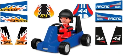 Efko IGRÁČEK Závodník povolání set figurka kloubová + modrá motokára