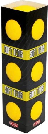 Efko Míčky na soft tenis penové žlté 7cm molitanové tenisáky set 3ks Efko Míčky na soft tenis penové žlté 7cm molitanové tenisáky set 3ks
