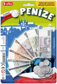 Efko Peníze dětské CZ set na kartě (české koruny) bankovky a mince Efko Peníze dětské CZ set na kartě (české koruny) bankovky a mince