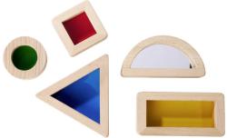 Eichhorn DŘEVO Montessori baby smyslové bloky set 5 tvarů