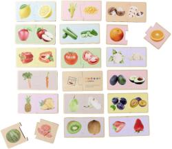 Eichhorn DŘEVO Montessori puzzle baby ovoce a zelenina dvojice