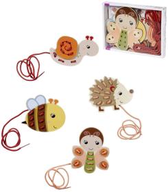 Eichhorn DŘEVO Zvířátka vyšívací 4ks s doplňky DŘEVENÉ HRAČKY