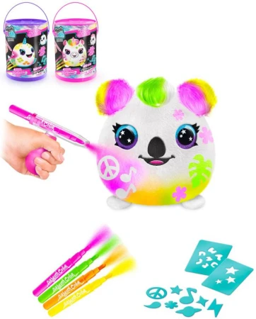 EPEE EP Line Airbrush Neon Squish Pals Paint Can set plyšák k vybarvení 3 druhy EPEE EP Line Airbrush Neon Squish Pals Paint Can set plyšák k vybarvení 3 druhy