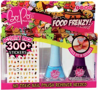 EPEE EP Line BO-PO Food Frenzy lak na nehty slupovací 2ks + samolepky různé druhy