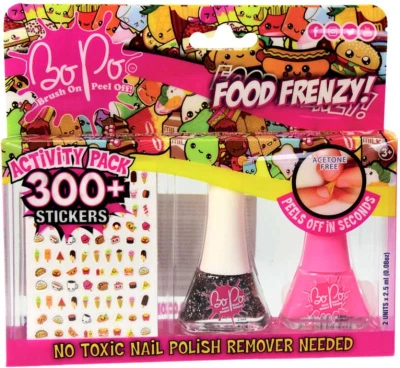 EPEE EP Line BO-PO Food Frenzy lak na nehty slupovací 2ks + samolepky různé druhy