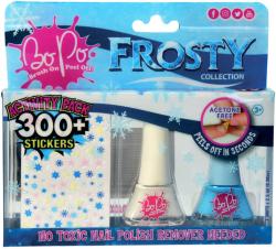 EP line BO-PO Frosty lak na nehty slupovací 2ks + samolepky různé druhy