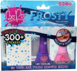 EP line BO-PO Frosty lak na nehty slupovací 2ks + samolepky různé druhy