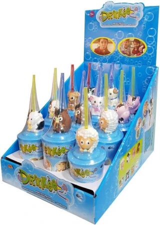 EPEE EP line Drinkeez set kelímek + brčko se zvířátkem na baterie Zvuk 8 druhů