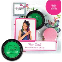 EP line LUKKY Křída dětská na vlasy set s aplikátorem Zelená na kartě