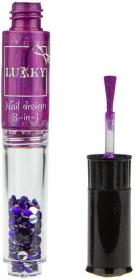 EP line LUKKY Lak na nehty dětský slupovací 6ml + třpytky 1,5g Karmínová