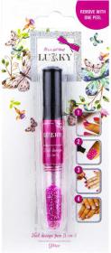 EP line LUKKY Lak na nehty dětský slupovací 6ml + třpytky 1,5g Růžovofialová
