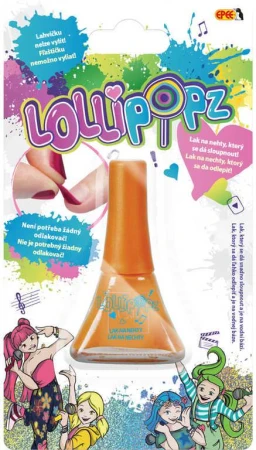 EPEE LUKKY Lak na nehty Lollipopz dětský Oranžový slupovací 5,5ml na kartě