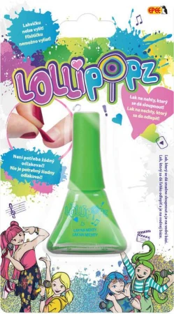 EPEE LUKKY Lak na nehty Lollipopz dětský Zelený slupovací 5,5ml na kartě