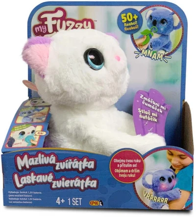 EPEE EP Line My Fuzzy Friends Mazlivá kočička Amálka interaktivní na baterie Světlo Zvuk