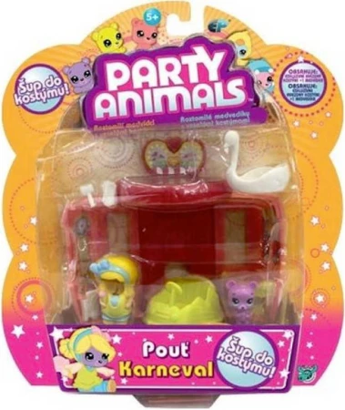 EPEE EP Line Party Animals hrací sada medvídek s kostýmem a doplňky 3 druhy