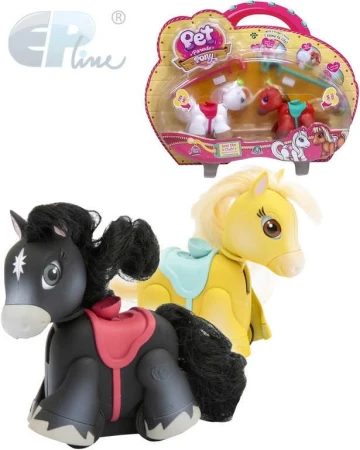 EPEE EP Line Pet Parade Poník set 2ks s doplňky reaguje na pohyb prstu plast 3 druhy