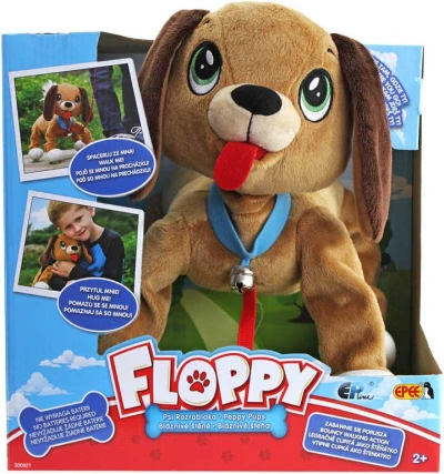 EPEE EP Line PLYŠ Pejsek Floppy 28cm poskakující štěně na vodítku (plyšová hračka)