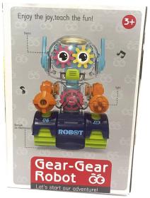 EP line Robot s ozubenými kolečky narážecí na baterie Světlo Zvuk 2 barvy