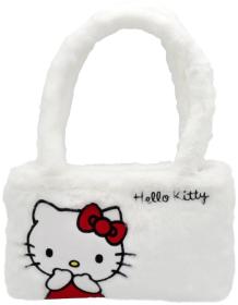 EP Line Taška bílá kočička Hello Kitty plyšová velká 26x17cm na zip EP Line Taška bílá kočička Hello Kitty plyšová velká 26x17cm na zip