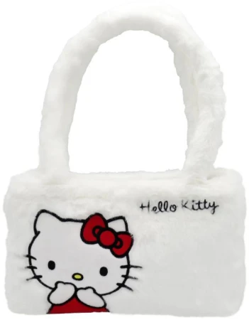 EP Line Taška bílá kočička Hello Kitty plyšová malá 26x17cm na zip EP Line Taška bílá kočička Hello Kitty plyšová malá 26x17cm na zip