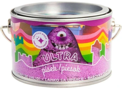 EPEE EP Line Ultra písek kinetický magický 200g fialový s glitry s formičkami v plechovce