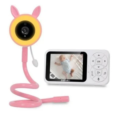 Evolveo Baby Monitor N35 – dětská chůvička s kamerou, VOX, teploměr, noční vidění, RGB světlo, Růžová Evolveo Baby Monitor N35 – dětská chůvička s kamerou, VOX, teploměr, noční vidění, RGB světlo, Růžová