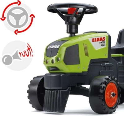 Falk Odrážedlo 1012B Baby Claas Axos s vlečkou