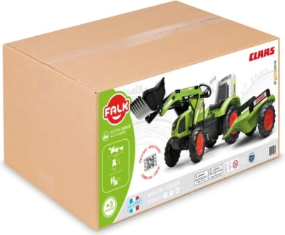 Falk Šliapací traktor 1040 Clas Arion 430 s nakladačom a vlečkou