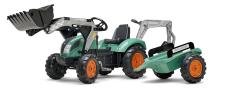 Falk Šlapací traktor 1054Y Farm Lander s nakladačem, bagrem a vlečkou