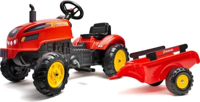 Falk Šlapací traktor 2046AB X-Tractor s vlečkou a otevírací kapotou - červený Falk Šlapací traktor 2046AB X-Tractor s vlečkou a otevírací kapotou - červený