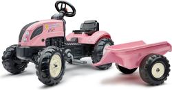 Falk šlapací traktor s přívěsem Country Star - růžový Falk šlapací traktor s přívěsem Country Star - růžový