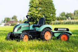 Falk Šlapací traktor 1054AB - Farm Lander s vlečkou - zelený