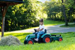 Falk Šlapací traktor 1054AB - Farm Lander s vlečkou - zelený