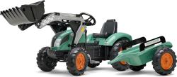 Falk šlapací traktor SUPER LOADER 1054AM s nakladačem a přívěsem - zelený