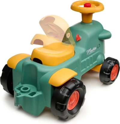 Falk traktor baby Maurice zelený vintage s přívěsem