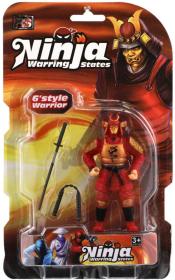 Figurka akční bojovník ninja set se zbraněmi různé druhy plast