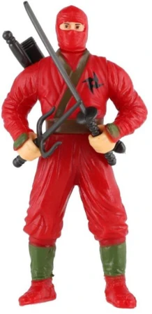 Figurka akční bojovník ninja set se zbraněmi různé druhy plast