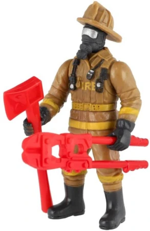 Figurka hasič 10cm set s doplňky různé druhy plast