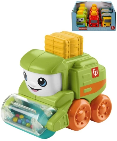 Fisher Price Baby autíčko pracovní veselé s obličejem 3 druhy Fisher Price Baby autíčko pracovní veselé s obličejem 3 druhy