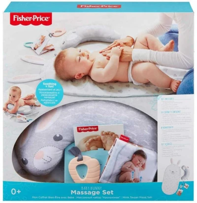 Fisher Price Baby Bunny dečka masážní s kousátkem pro miminko