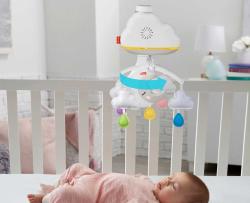 Fisher Price Baby kolotoč usínáček s mráčky na baterie Světlo Zvuk pro miminko