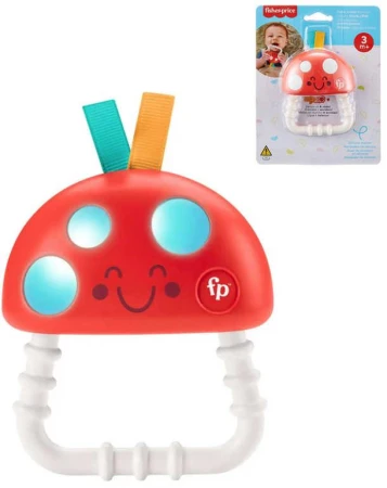 Fisher Price Baby kousátko chrastítko muchomůrka pro miminko na baterie Světlo Fisher Price Baby kousátko chrastítko muchomůrka pro miminko na baterie Světlo